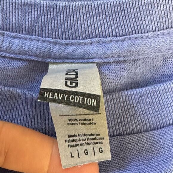 Y2K Gildan More Peace Smiley Face T-shirt Unisex Large Heavy Cotton Purple - Picture 4 of 8